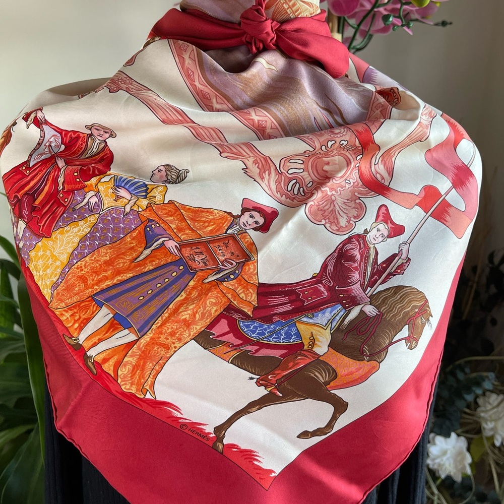 COPY - Hermès Turqveries En L’Honneur De Mr Le T. Silk Scarf. - Picture 4 of 16